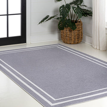 Sloane Classic 2-stripe Border Washable Area Rug